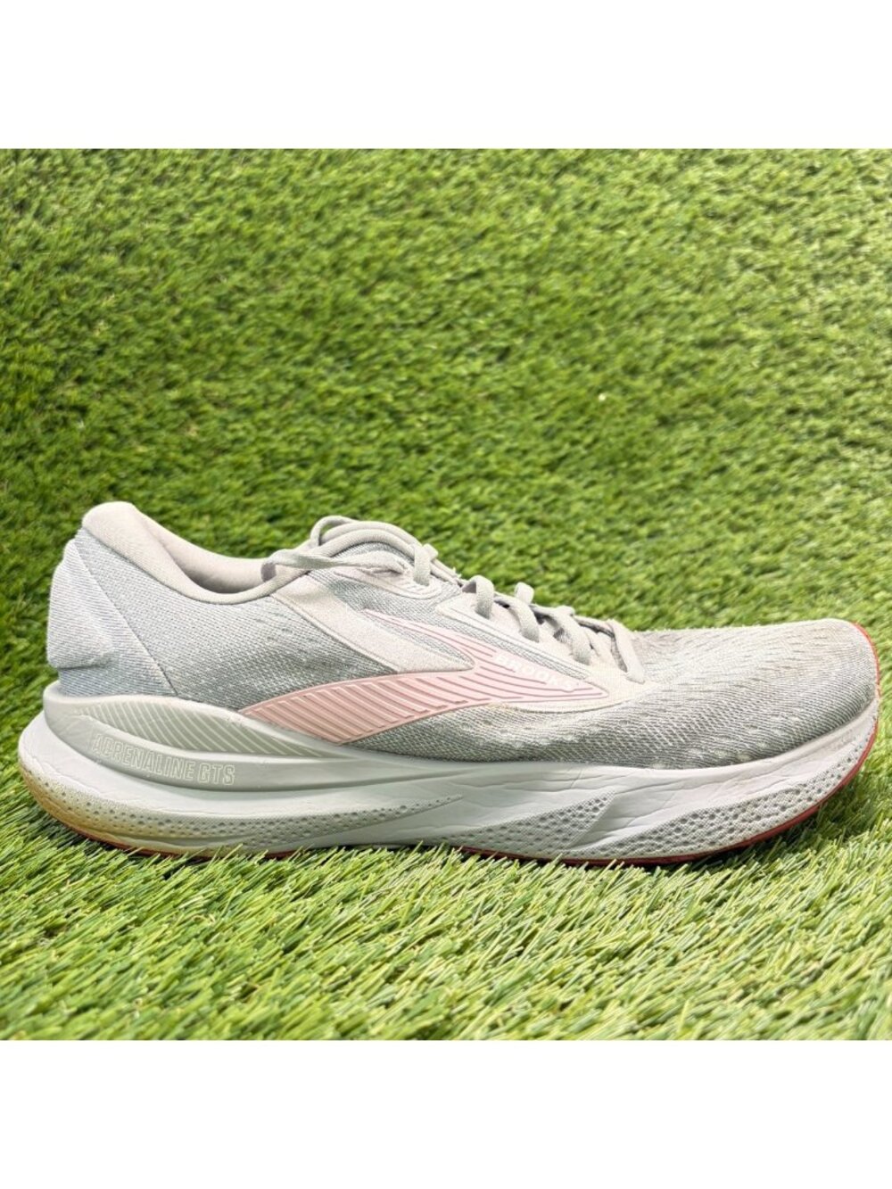 Brooks Adrenaline GTS 24 Women Size 11 Gray Pink Athletic Running Shoes Sneakers